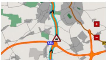 BECKER TRAFFIC ASSIST Z101 - Afficher la route concernée sur la carte - 1
