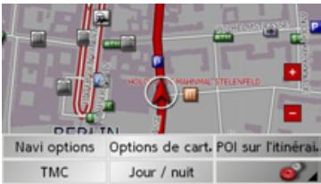 BECKER TRAFFIC ASSIST Z101 - Affichage de la carte avec la barre outil - 2