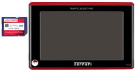 BECKER TRAFFIC ASSIST Z250 FERRARI - Enfichage de la carte mémoire - 1