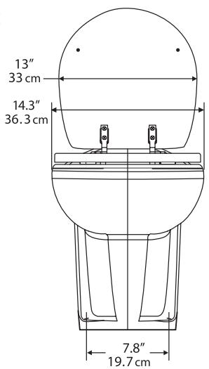 THETFORD TECMA EASYFIT - Tecma easyfit dimensions /dimensions de tecma easyfit - 2