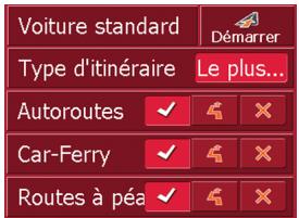 BECKER 7914 - Options pour le profil de trajet - 1