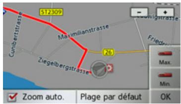 BECKER TRAFFIC ASSIST Z109 - Modification des niveaux de zoom et de la perspective cartographique - 2
