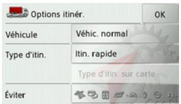 BECKER TRAFFIC ASSIST Z109 - Modification des options d'itinéraire - 1