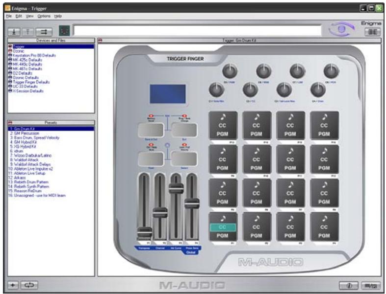 M-AUDIO TRIGGERFINGER - Communication entre le Trigger Finger et Enigma - 1