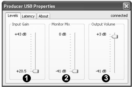 M-AUDIO PRO TOOLS VOCAL STUDIO - Onglet Levels (Niveau) (Tous les systèmes) - 1
