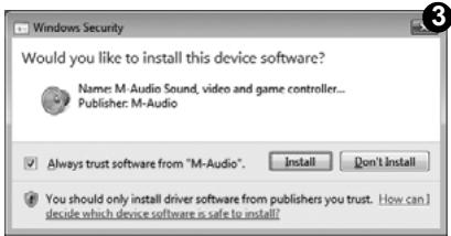 M-AUDIO PRO TOOLS VOCAL STUDIO - Instructions d'installation pour Windows XP et Vista - 3