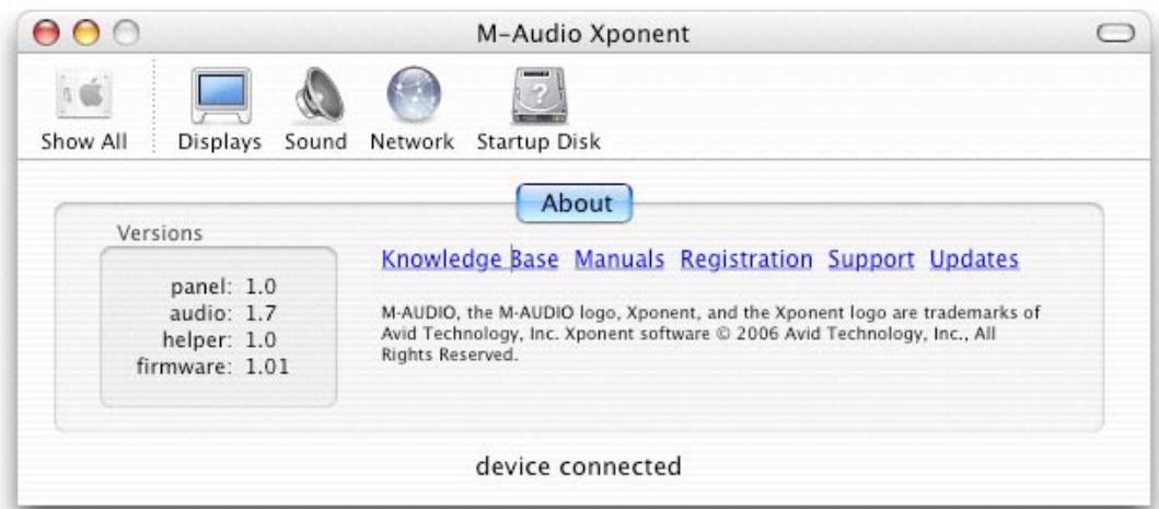 M-AUDIO TORQ XPONENT - Panneau de configuration d'Xponent - 2