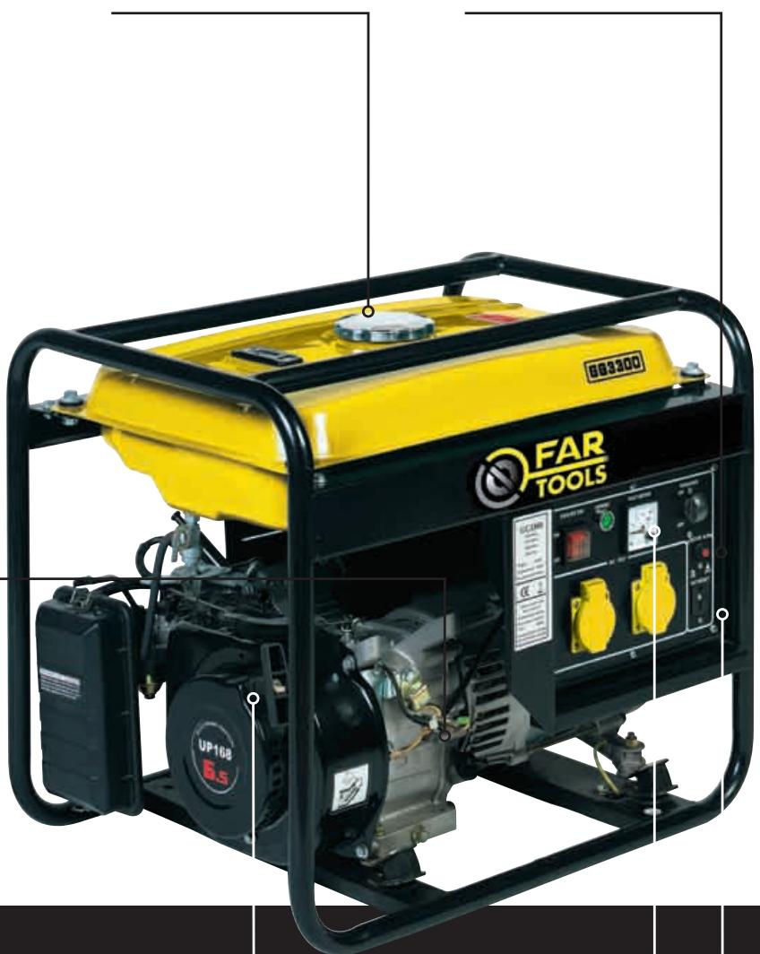 FARTOOLS GG 3300 - Voltmètre, protection thermique et sortie 12V - 2