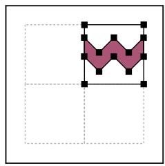ADOBE ILLUSTRATOR 10 - Pour créer des éléments d'angle symétriques à partir d'un élément latéral : - 1