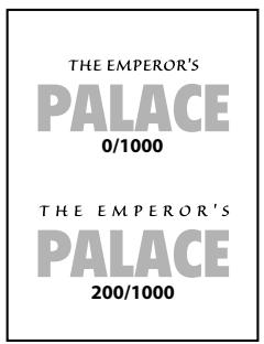 THE EMPEROR'S PALACE 0/1000 THE EMPEROR'S PALACE 200/1000