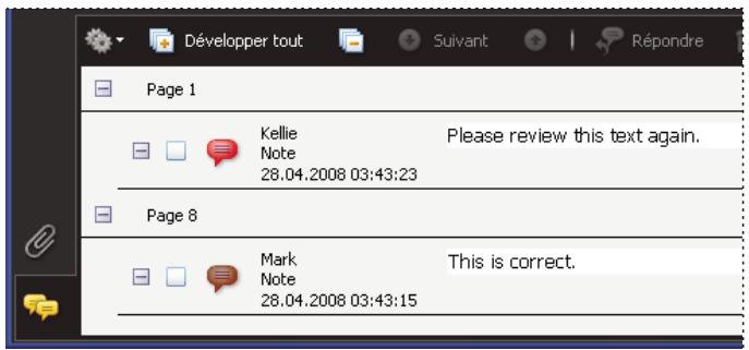ADOBE ACROBAT STANDARD 9.0 - Affichage des commentaires - 1