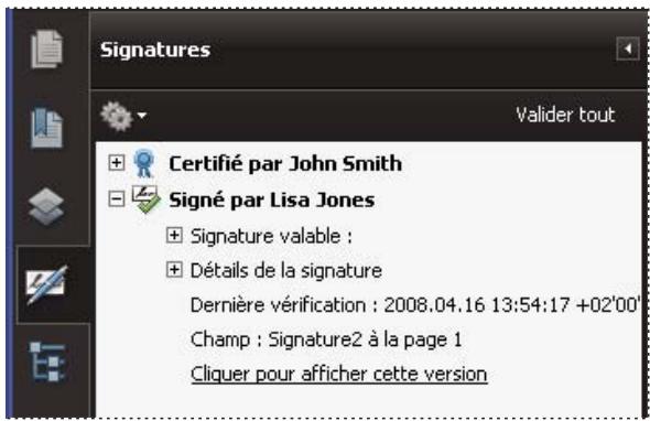 ADOBE ACROBAT STANDARD 9.0 - Présentation du panneau Signatures - 1