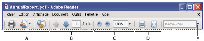 ADOBE ACROBAT STANDARD 9.0 - A propos des barres d'outils - 2