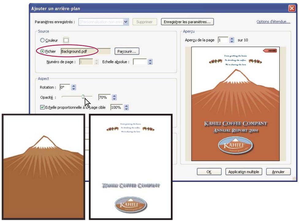 ADOBE ACROBAT STANDARD 9.0 - Ajout et modification d'un arrière-plan - 1