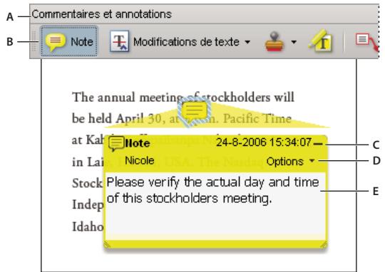 ADOBE ACROBAT STANDARD 9.0 - Ajout d'une note - 1
