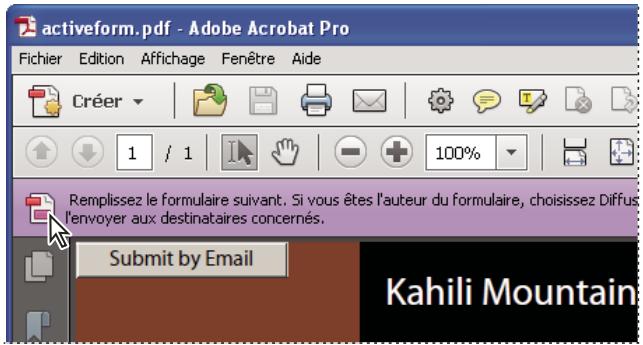ADOBE ACROBAT X PRO - Barre de message du document - 1