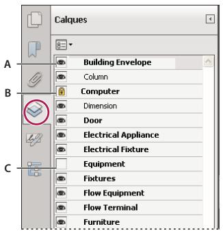 ADOBE ACROBAT X PRO - Affichage ou masquaged'un calque - 1