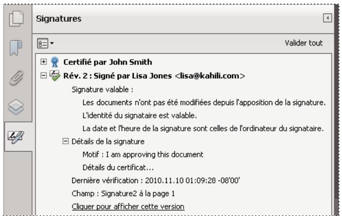 ADOBE ACROBAT X PRO - Présentation du panneau Signatures - 1