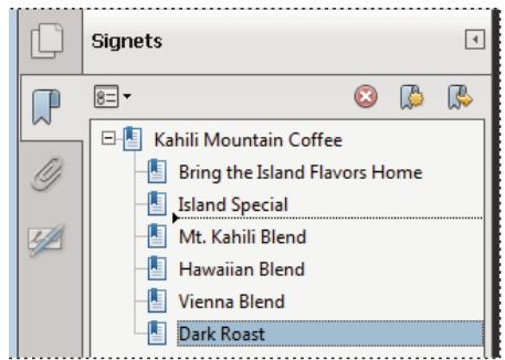ADOBE ACROBAT X PRO - Déplacement d'un signet hors d'une position imbriquée - 2