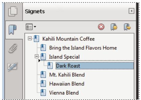 ADOBE ACROBAT X PRO - Imbrication d'un ou de plusieurs signets - 2