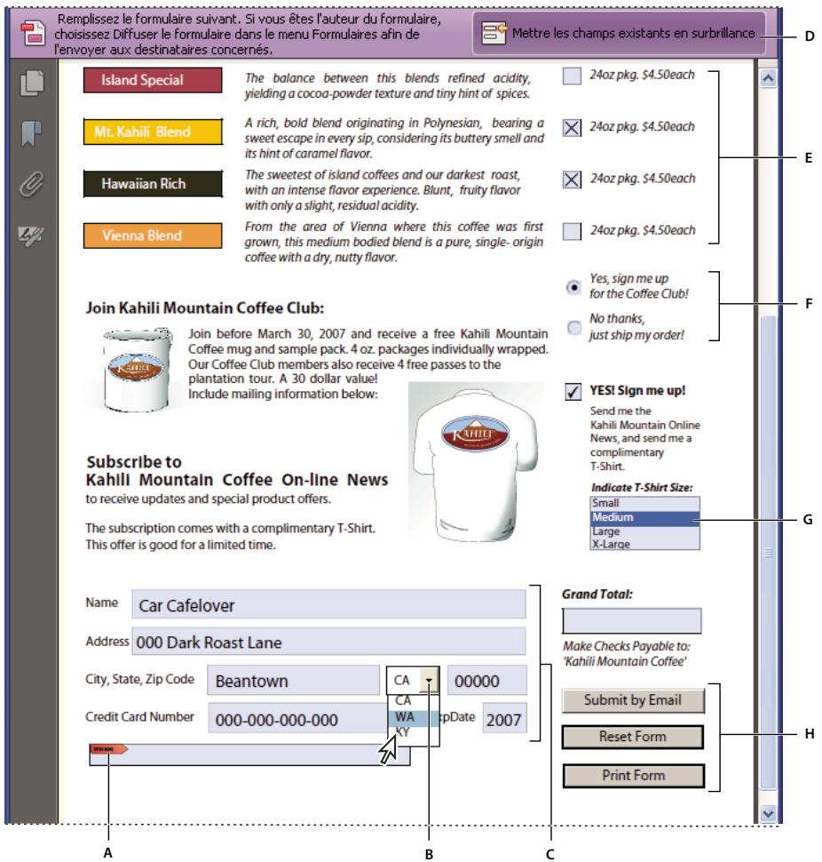 ADOBE ACROBAT X PRO - A propos des éléments de-formulaire - 1