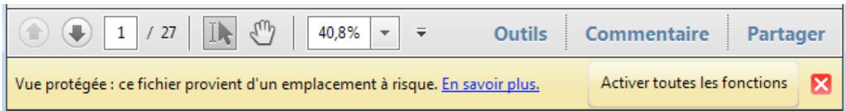 ADOBE ACROBAT X PRO - Vue protégée (Windows seulement) - 1