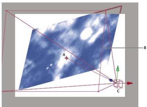 ADOBE AFTER EFFECTS CS3 - Creation d'un calque deamera et modification des paramètres deamera - 1