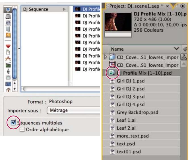 ADOBE AFTER EFFECTS CS3 - Importation d'une image fixe ou d'une série d'images fixes - 1