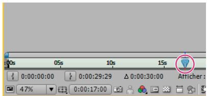 ADOBE AFTER EFFECTS CS3 - Placement de l'indicateur d'instantprésent - 2