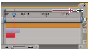 ADOBE AFTER EFFECTS CS3 - Zoom avant ou arrêté sur l'échelle de temps - 2