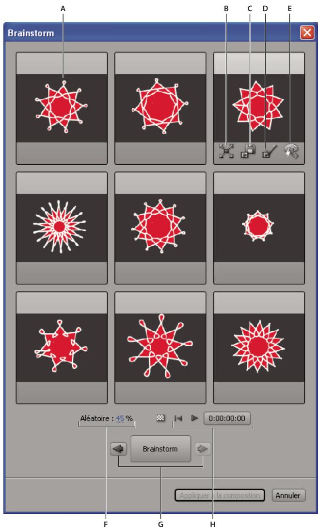 ADOBE AFTER EFFECTS CS3 - Utilisation de l'option Brainstorm pour se familiariser avec les paramètres - 1