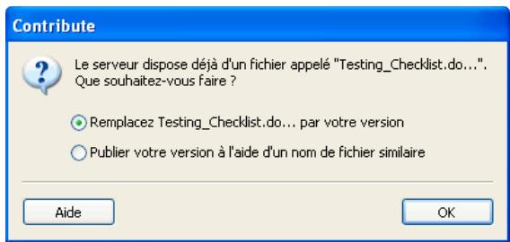 ADOBE CONTRIBUTE CS5 - Remplacement d'un fichier existant en le publiant directement à partir de l'ordinateur - 2
