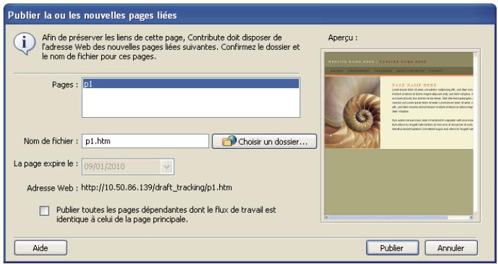 ADOBE CONTRIBUTE CS5 - Publication d'une page existante en tant que nouvelle page - 1