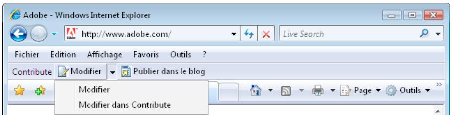 ADOBE CONTRIBUTE CS5 - Installation des modules externes (plug-ins) du navigateur sous Windows - 1