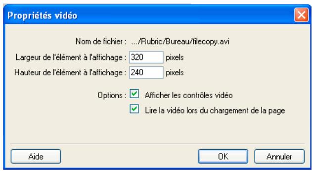 ADOBE CONTRIBUTE CS5 - Définition des propriétés video - 1