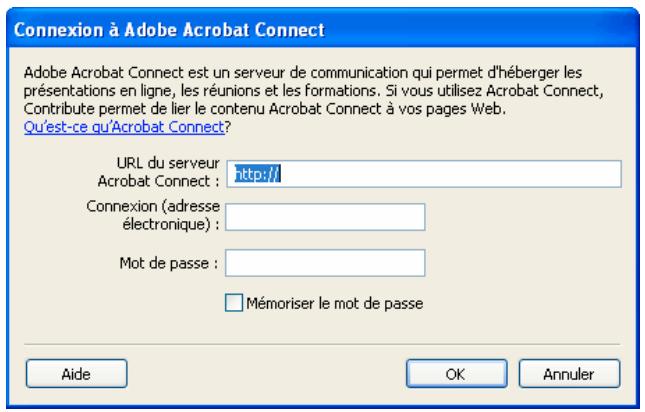 ADOBE CONTRIBUTE CS5 - Lien vers du contenu, une formation ou des réunions Adobe Acrobat Connect - 1