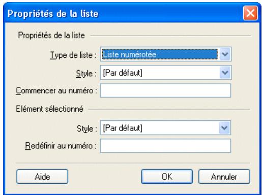 ADOBE CONTRIBUTE CS5 - Définition des propriétés d'une liste complète - 1