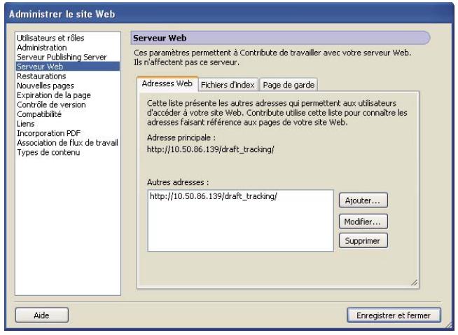 ADOBE CONTRIBUTE CS5 - Création d'une clé de connexion de site Web à partager avec les utilisateurs - 1