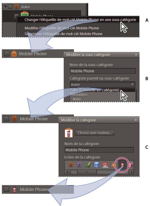 ADOBE ELEMENTS ORGANIZER 10 - Modification d'une catégorie ou sous-catégorie d'étiquettes - 2