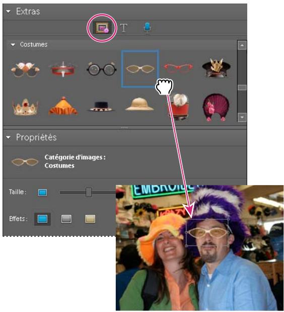 ADOBE ELEMENTS ORGANIZER 10 - Ajout de cliparts à une diapositive - 1