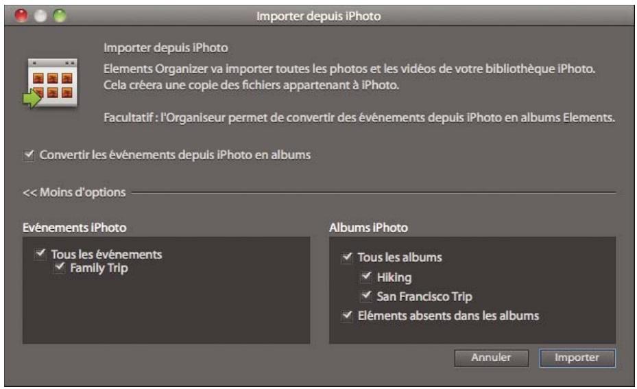 ADOBE ELEMENTS ORGANIZER 10 - Importation de photos à partir d'iPhoto 09 - 1
