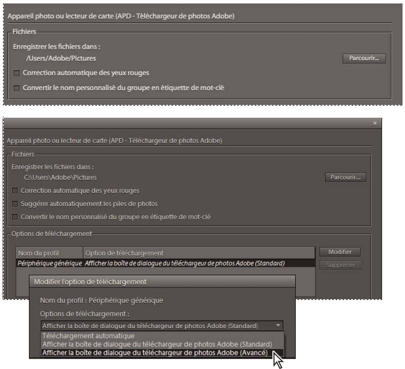 ADOBE ELEMENTS ORGANIZER 10 - Définition des préférences de l'appareil photo et du lecteur de carte - 1