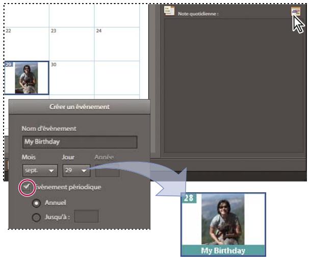 ADOBE ELEMENTS ORGANIZER 10 - Ajout d'un événement en mode Affichage par date - 1