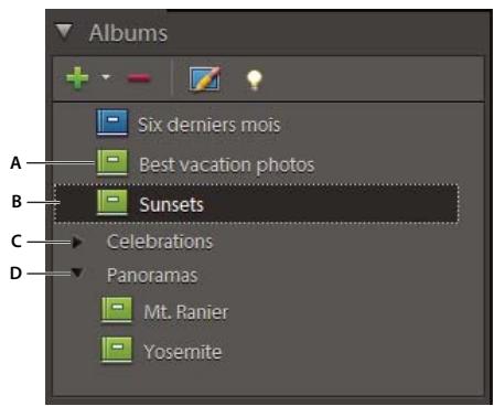 ADOBE ELEMENTS ORGANIZER 10 - Utilisation du panneau Albums - 1