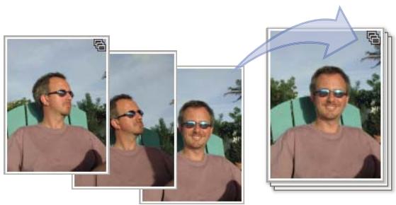 ADOBE ELEMENTS ORGANIZER 10 - Spécification de la photo du dessus d'une pile - 1