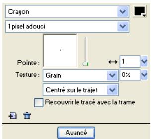 ADOBE FIREWORKS CS3 - Pour changer les attributs de trait des objets selectionnés, exécutez l'une des actions suivantes : - 1
