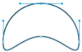 ADOBE FIREWORKS CS3 - Pour modifier la courbe de Bézier d'un segment de trajet : - 1