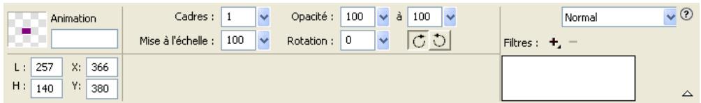 ADOBE FIREWORKS CS3 - Modifications des propriétés de l'animation - 1