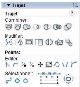 ADOBE FIREWORKS CS3 - Pour ouvrir le panneau Trajet : - 1