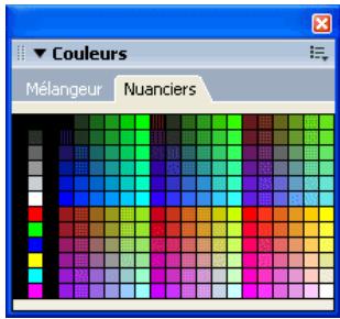 ADOBE FIREWORKS CS3 - Personnalisation du panneau Nuancier - 1